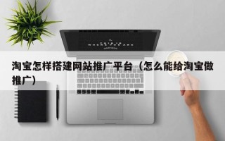 莱芜淘宝怎样搭建网站推广平台（怎么能给淘宝做推广）